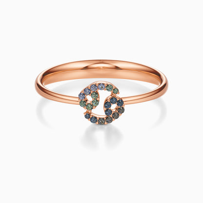 Sapphire Cancer Ring