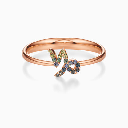 Sapphire Capricorn Ring