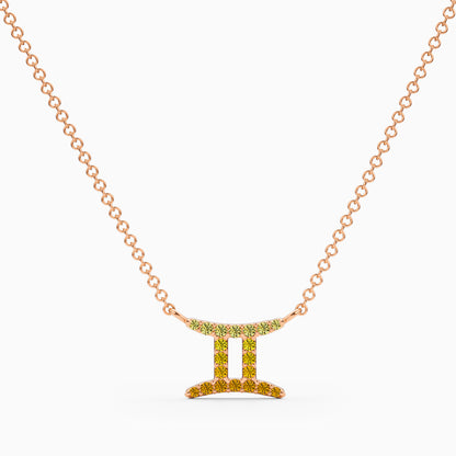 Sapphire Gemini Necklace