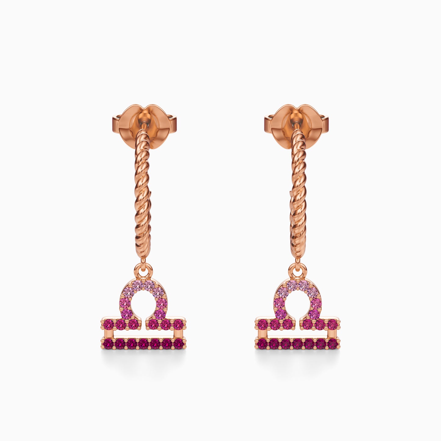 Sapphire Libra Dangle Earrings