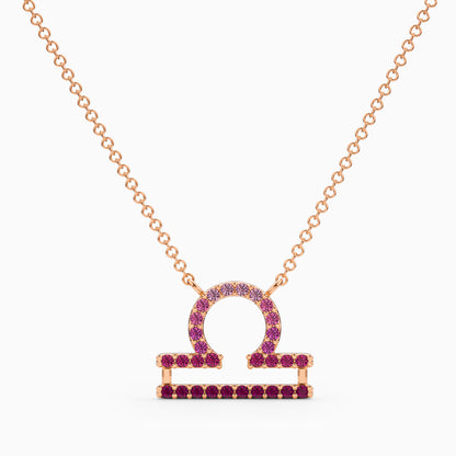 Large Sapphire Libra Necklace