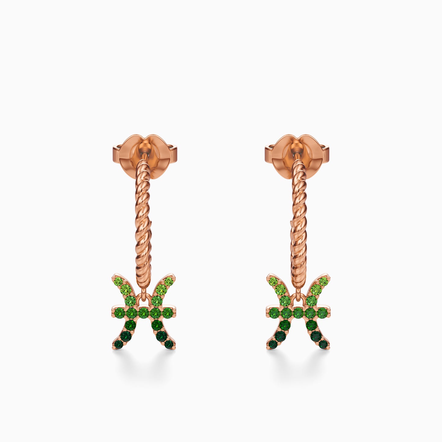Sapphire Pisces Dangle Earrings