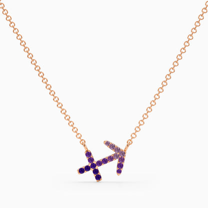 Sapphire Sagittarius Necklace