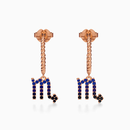 Sapphire Scorpio Dangle Earrings