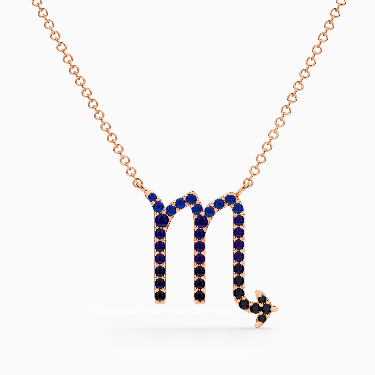 Large Sapphire Scorpio Necklace