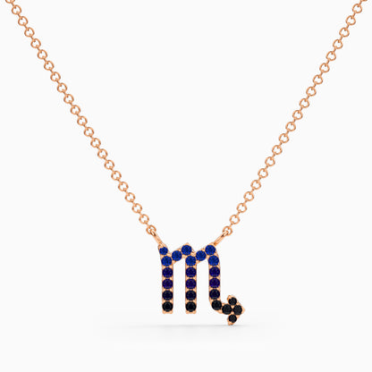 Sapphire Scorpio Necklace