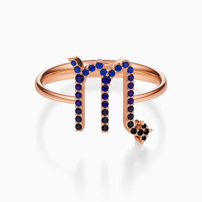 Large Sapphire Scorpio Ring