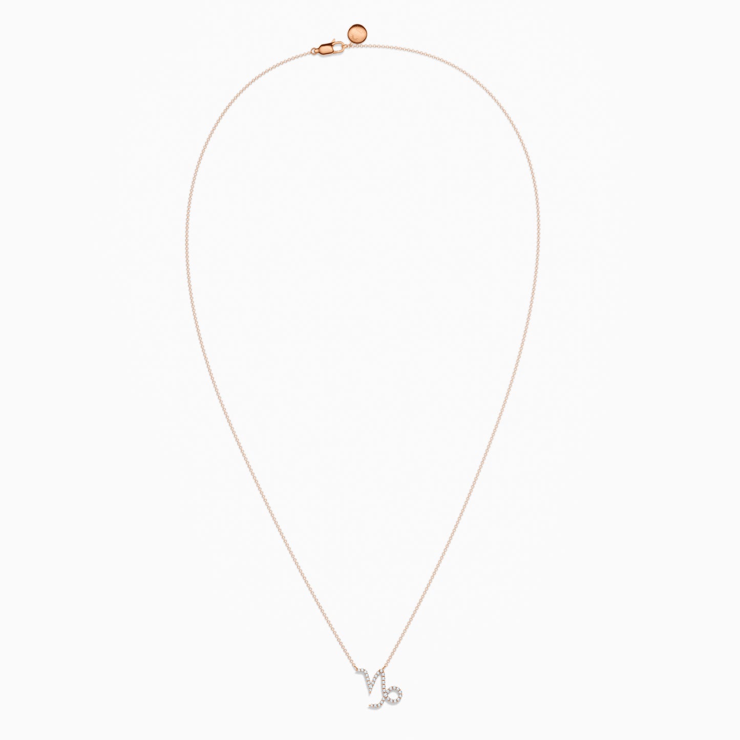 Large Diamond Capricorn Necklace