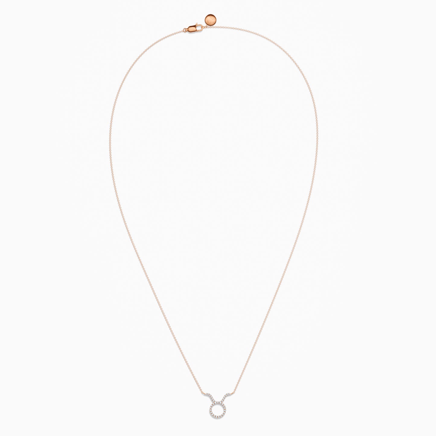 Large Diamond Taurus Necklace