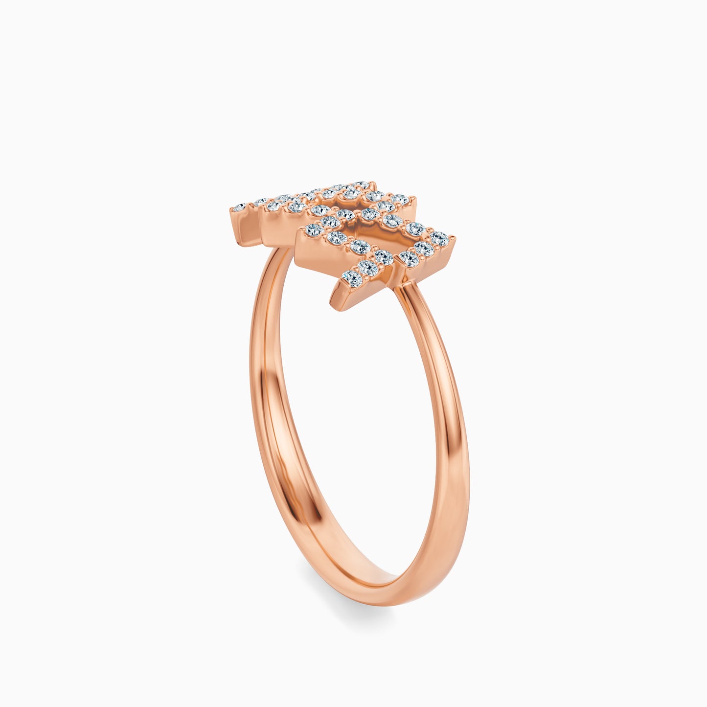 Large Diamond Aquarius Ring