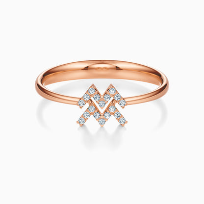 Diamond Aquarius Ring