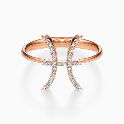 Large Diamond Pisces Ring