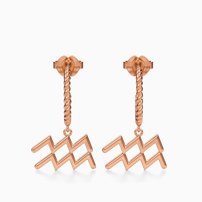 Large Aquarius Dangle Earrings