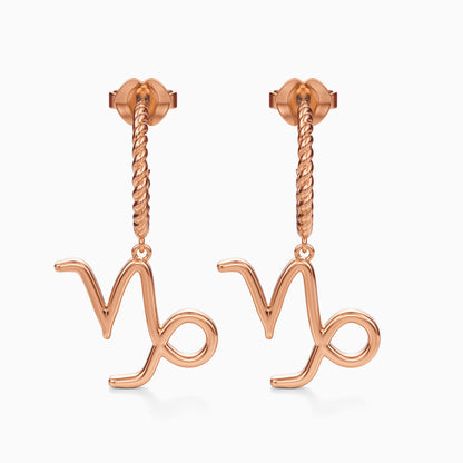 Large Capricorn Dangle Earrings