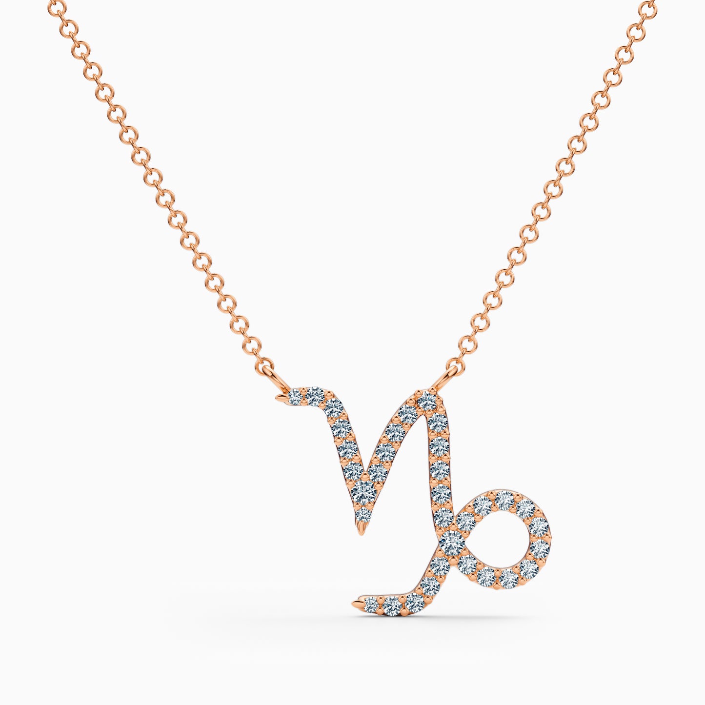 Large Diamond Capricorn Necklace