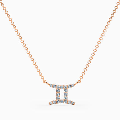 Diamond Gemini Necklace