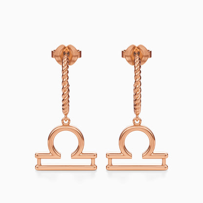 Large Libra Dangle Earrings