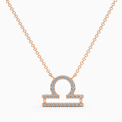 Large Diamond Libra Necklace