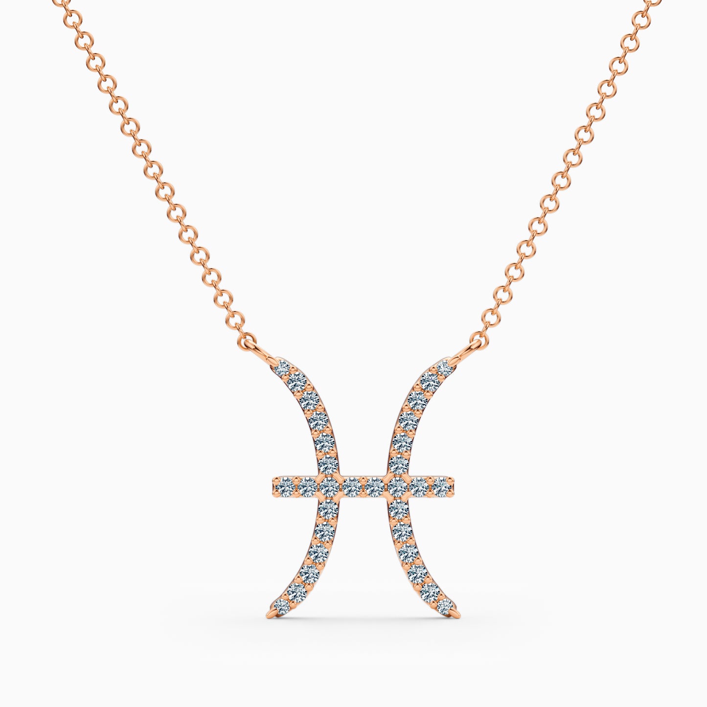 Large Diamond Pisces Necklace