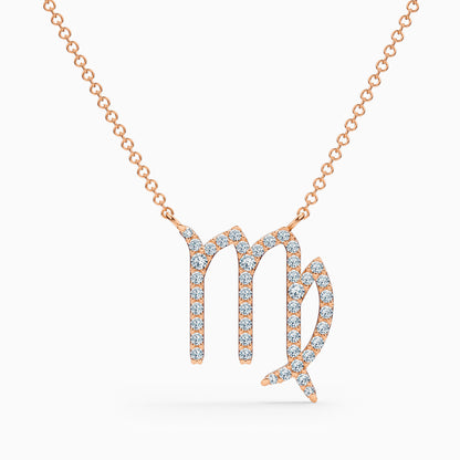 Large Diamond Virgo Necklace
