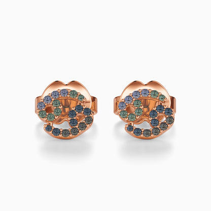 Sapphire Cancer Stud Earrings