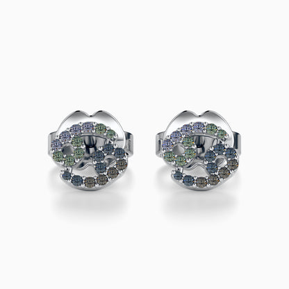 Sapphire Cancer Stud Earrings