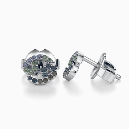 Sapphire Cancer Stud Earrings