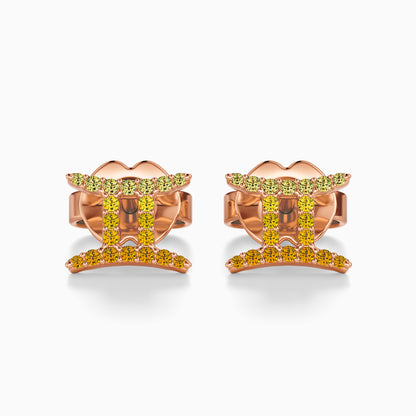 Sapphire Gemini Stud Earrings
