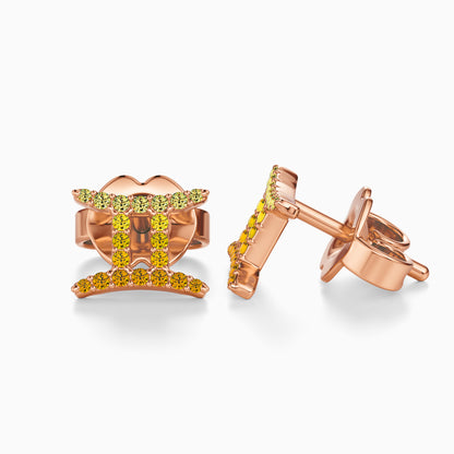 Sapphire Gemini Stud Earrings