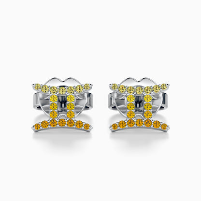 Sapphire Gemini Stud Earrings