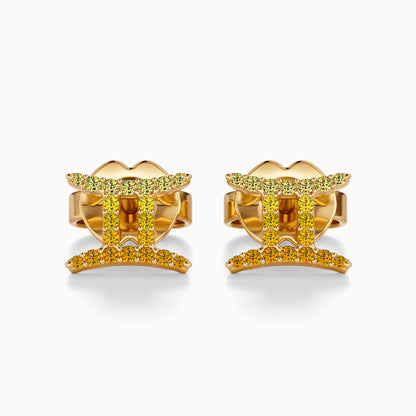Sapphire Gemini Stud Earrings