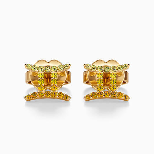 Sapphire Gemini Stud Earrings