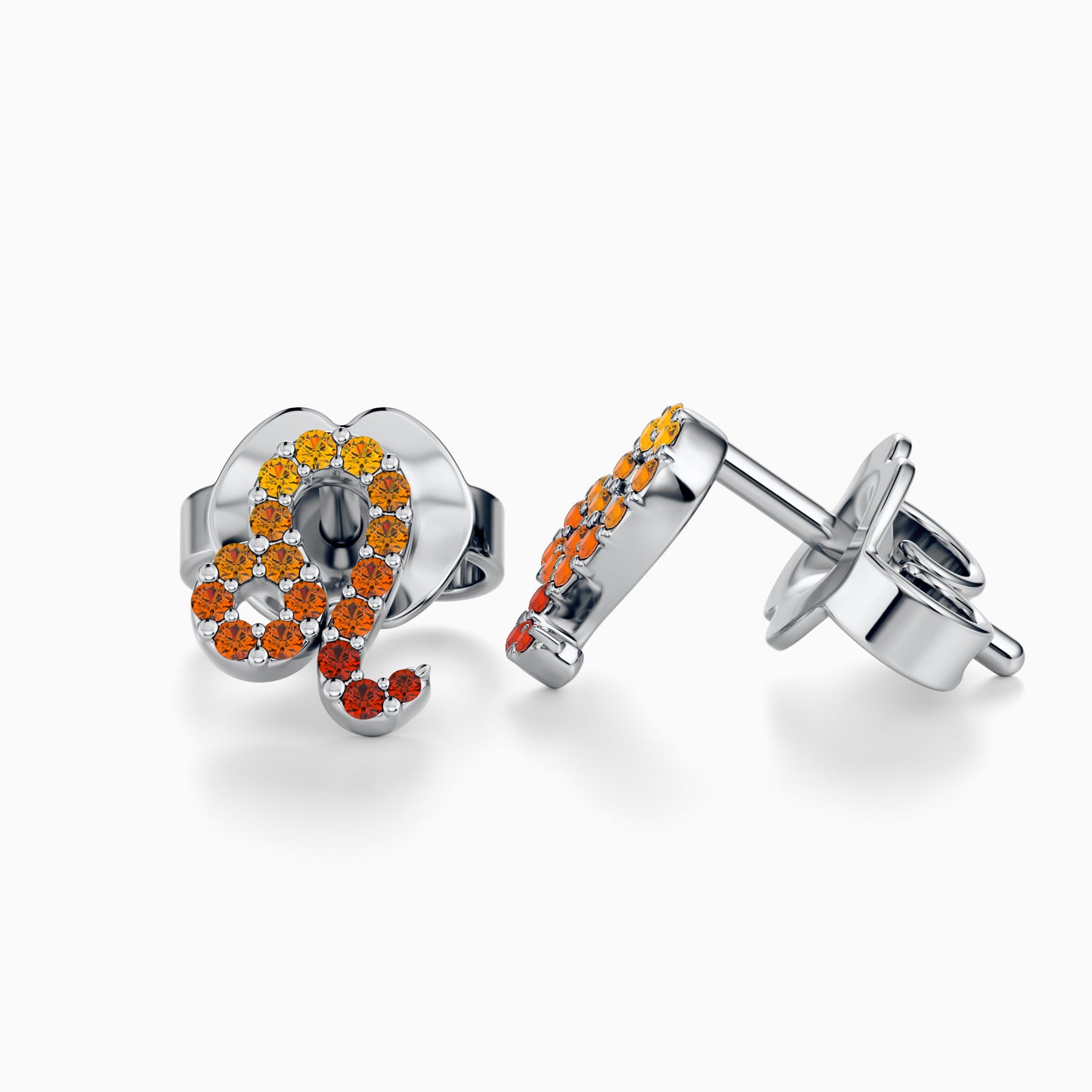 Sapphire Leo Stud Earrings