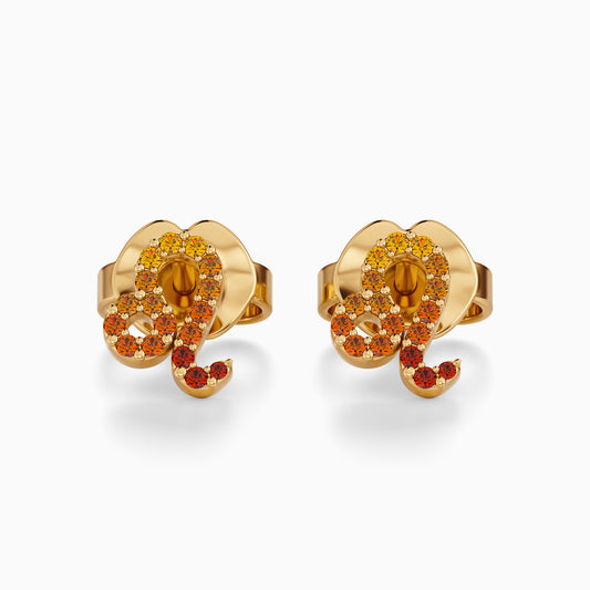 Sapphire Leo Stud Earrings