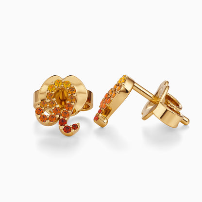Sapphire Leo Stud Earrings