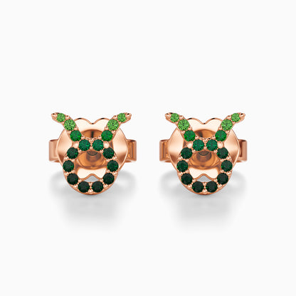 Sapphire Taurus Stud Earrings