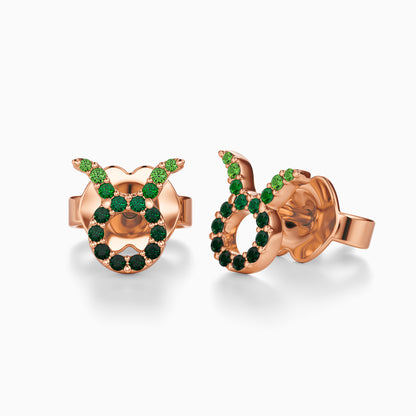 Sapphire Taurus Stud Earrings