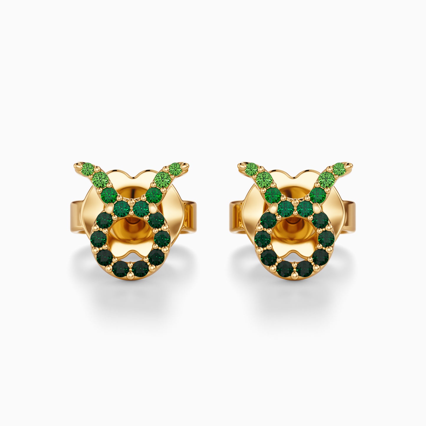 Sapphire Taurus Stud Earrings