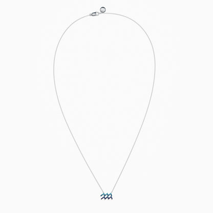 Large Sapphire Aquarius Necklace