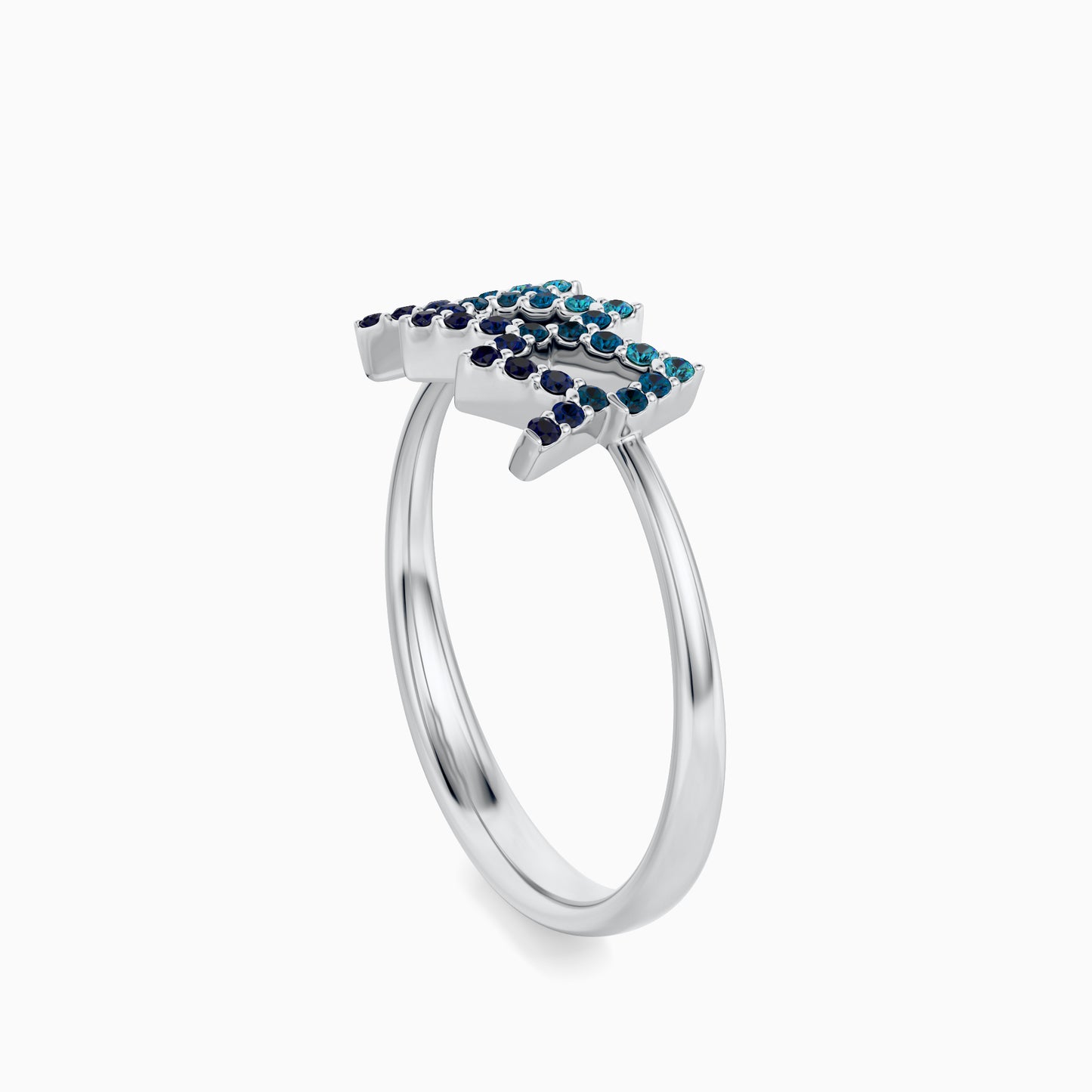 Large Sapphire Aquarius Ring