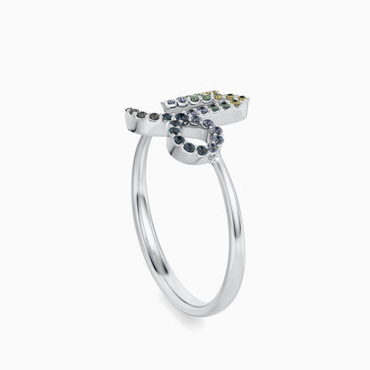 Large Sapphire Capricorn Ring