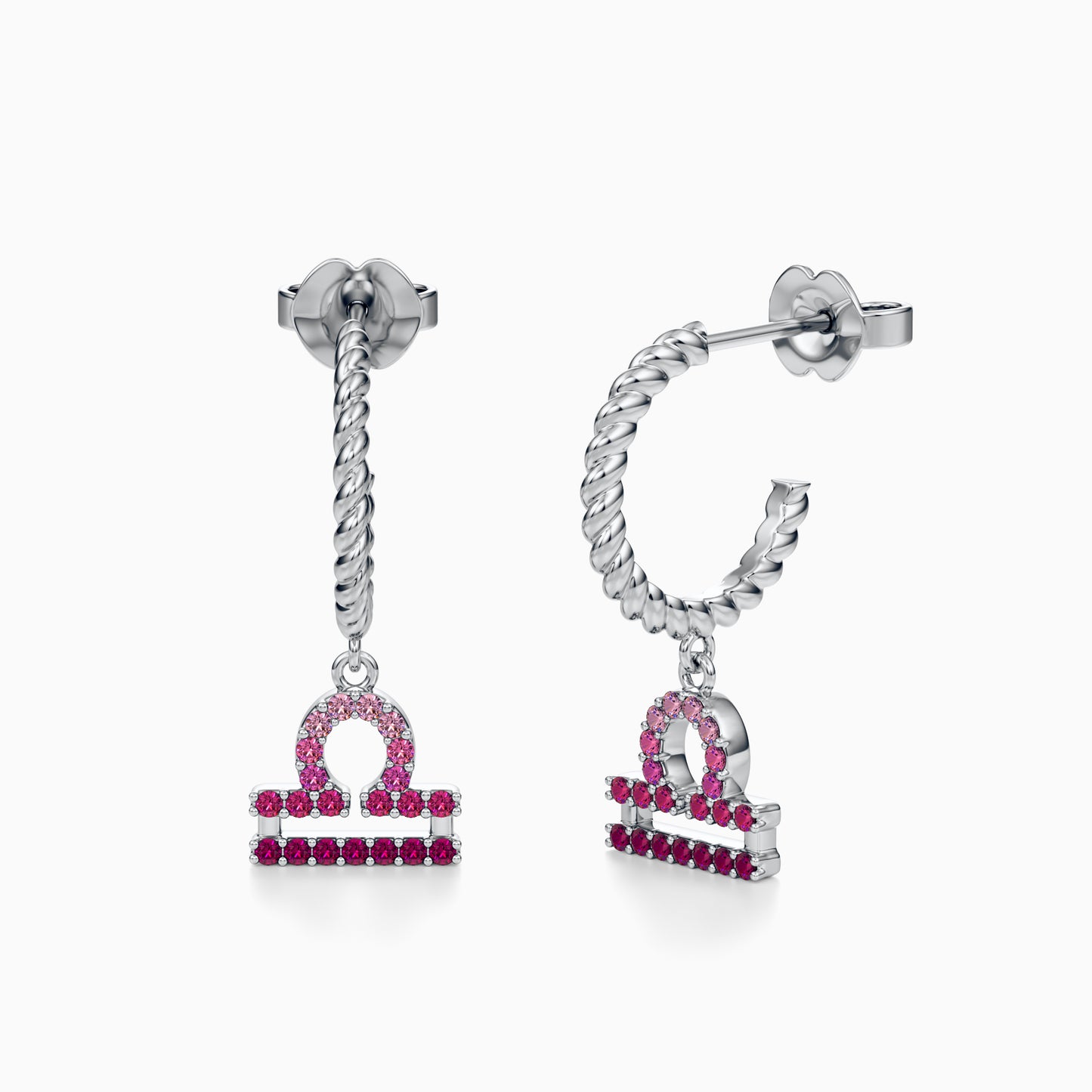 Sapphire Libra Dangle Earrings