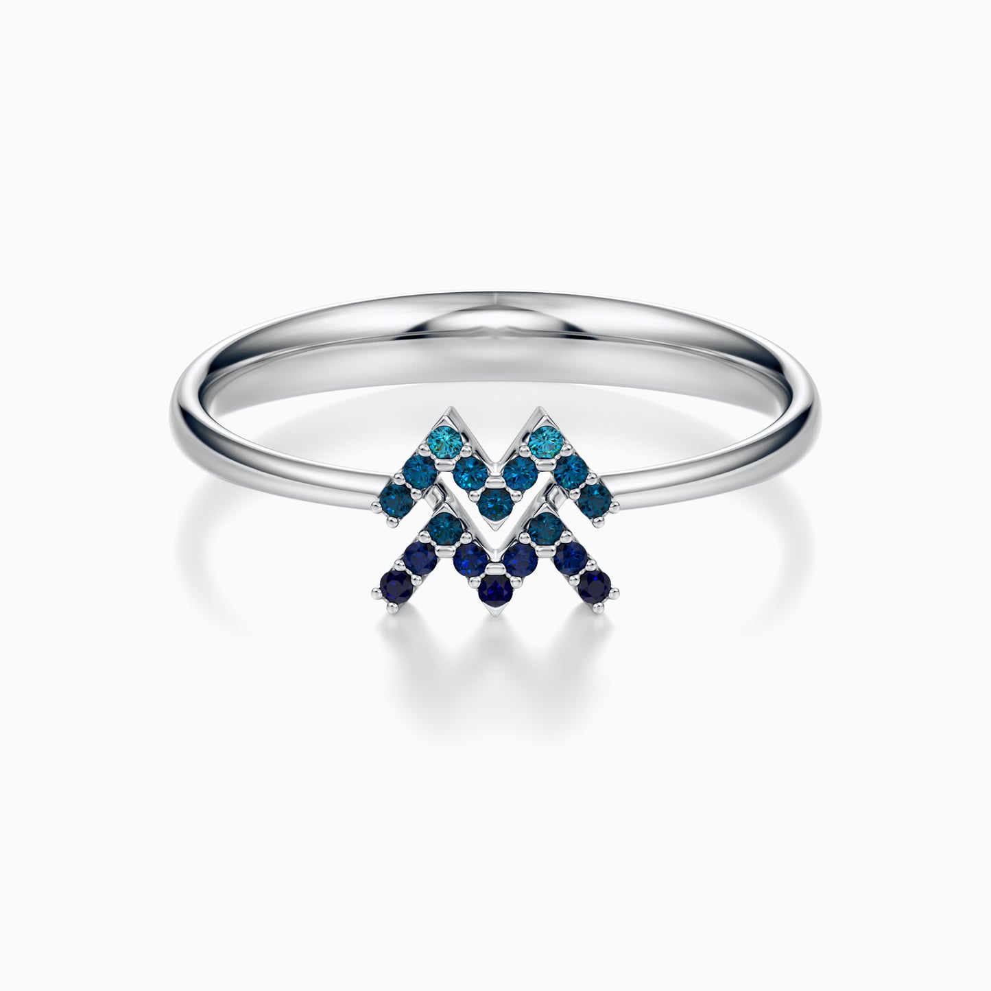 Sapphire Aquarius Ring