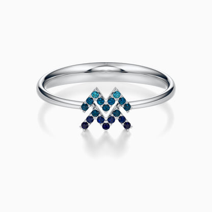 Sapphire Aquarius Ring
