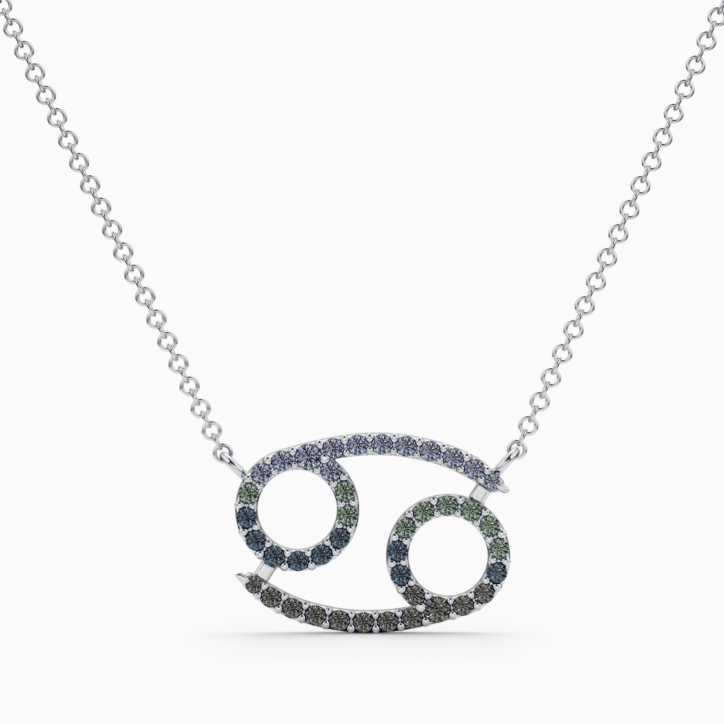 Large Sapphire Cancer Necklace