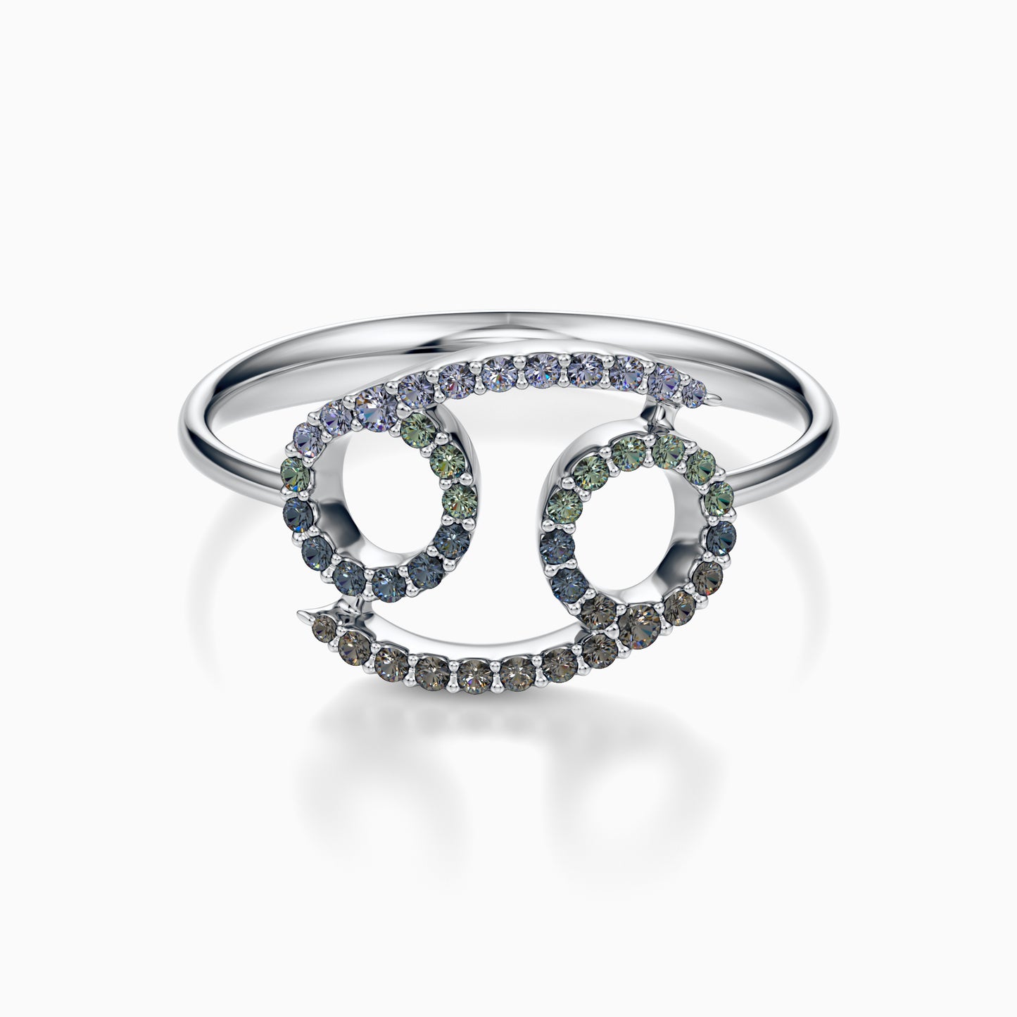 Large Sapphire Cancer Ring