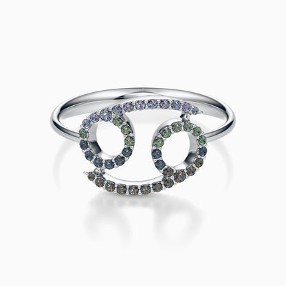 Large Sapphire Cancer Ring