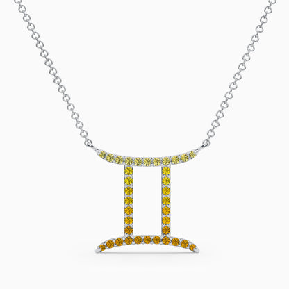 Large Sapphire Gemini Necklace