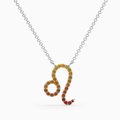 Large Sapphire Leo Necklace