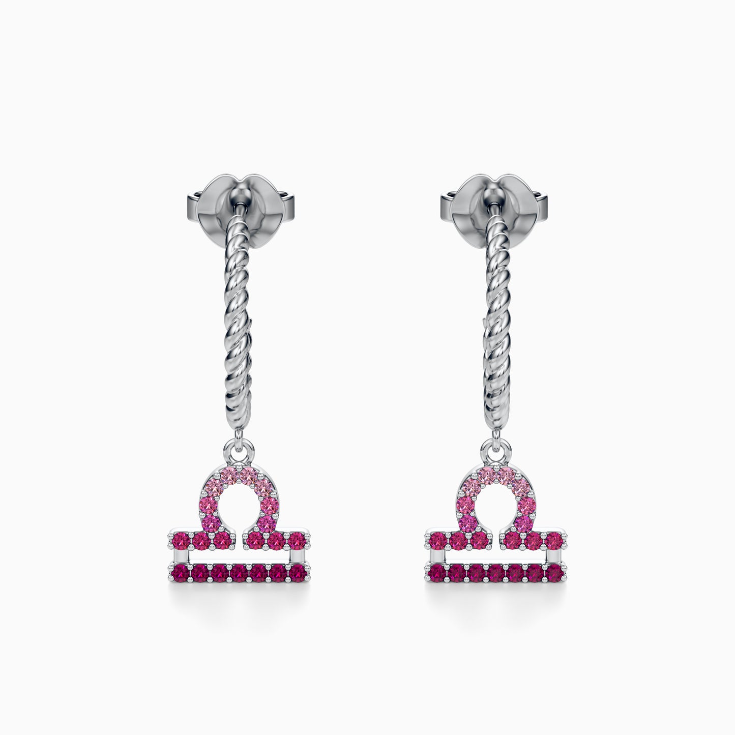 Sapphire Libra Dangle Earrings